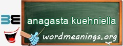 WordMeaning blackboard for anagasta kuehniella